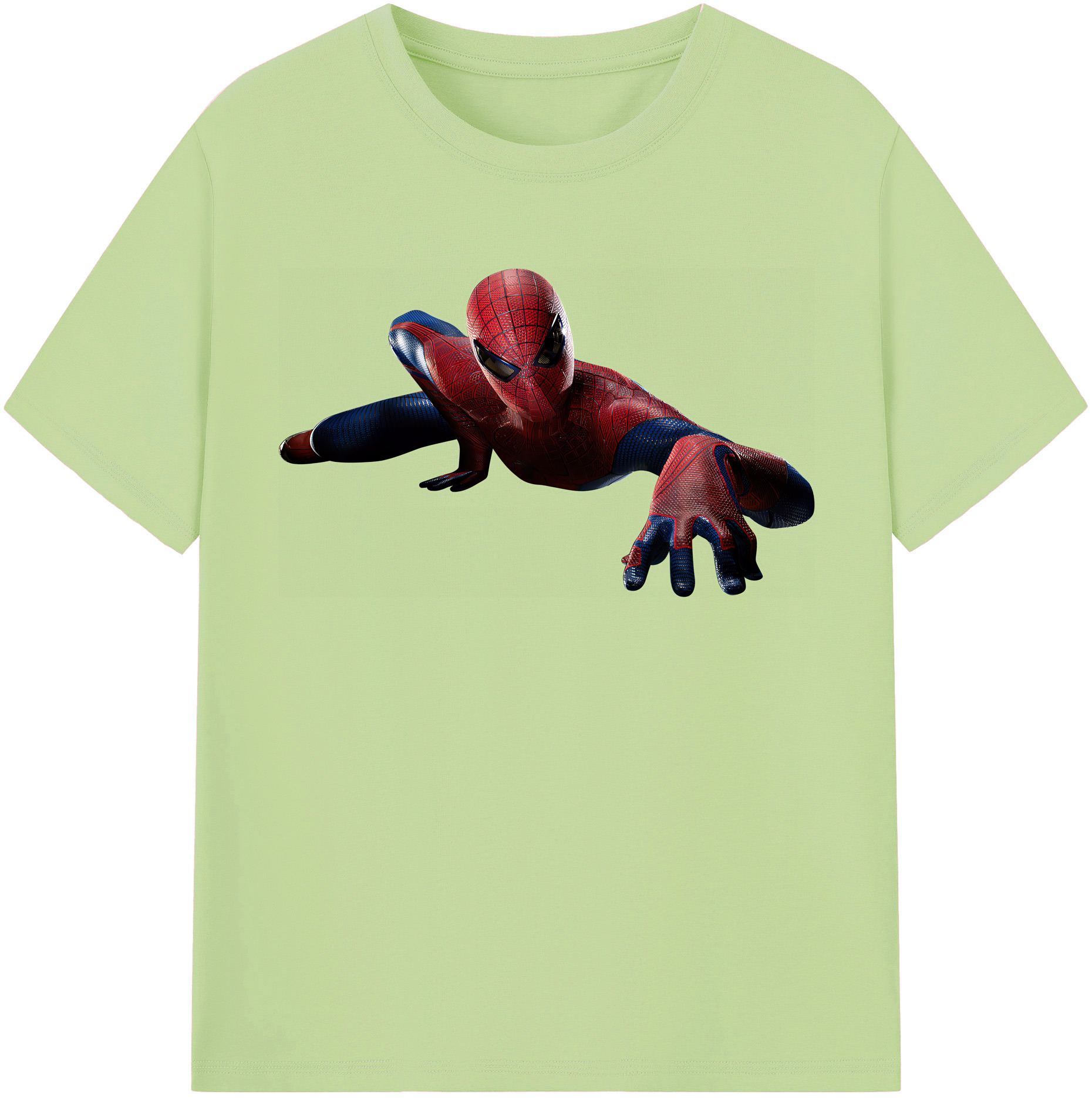 （画像用） Spider Man スパイダーマン 綿100％半袖Tシャツ（フロントプリント）